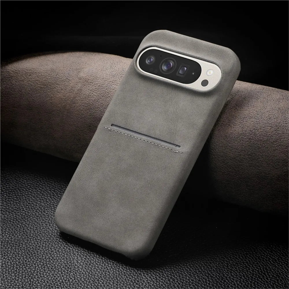 Luxury Sheepskin Leather Wallet Card Holder Phone Case For Google Pixel 9 Pro XL Pixel 8 8A 8Pro Card Slot Shockproof Back Cover