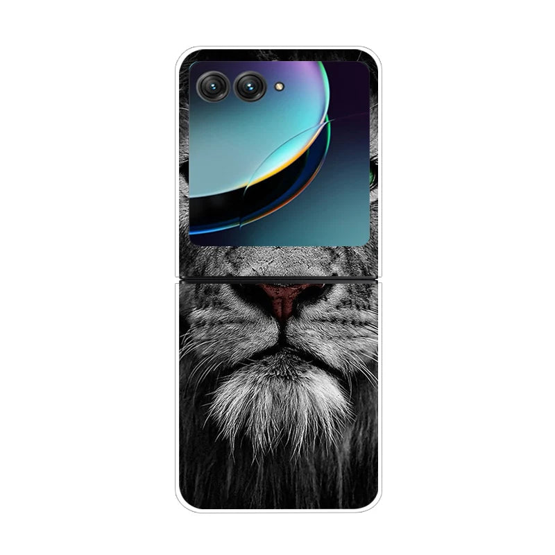 For Motorola Razr 50 Ultra Case Cute Transparent PC Hard Case Back Cover For Moto Razr 50 Ultra Phone Coque 50Ultra Plus Capa