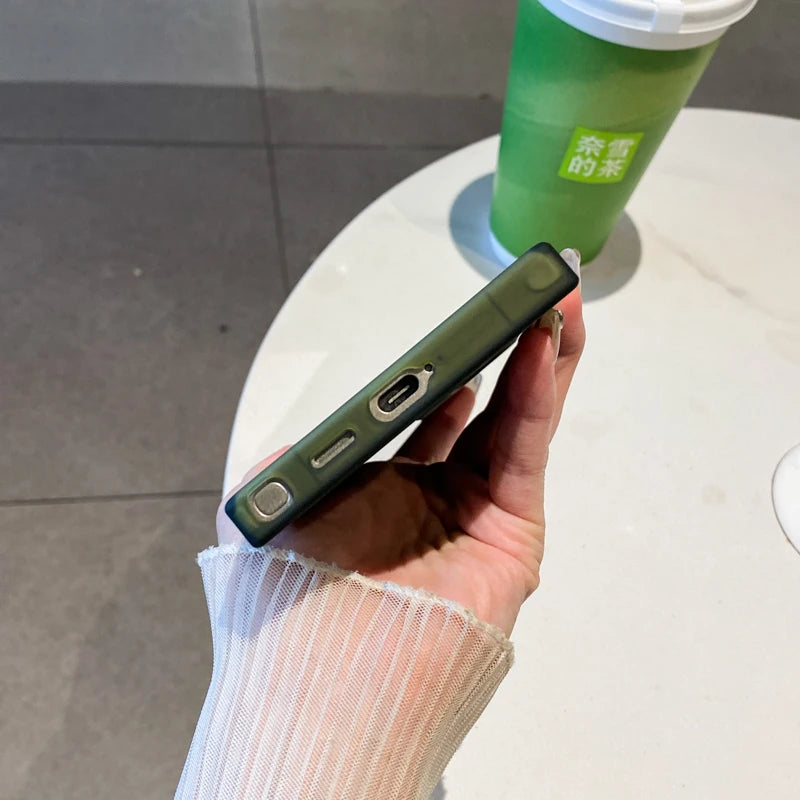 Corrugated Stripes Pattern Matte PC Case For Samsung Galaxy S25 S24 S23 S22 S21 Ultra Plus Translucent Shockproof Hard Cover