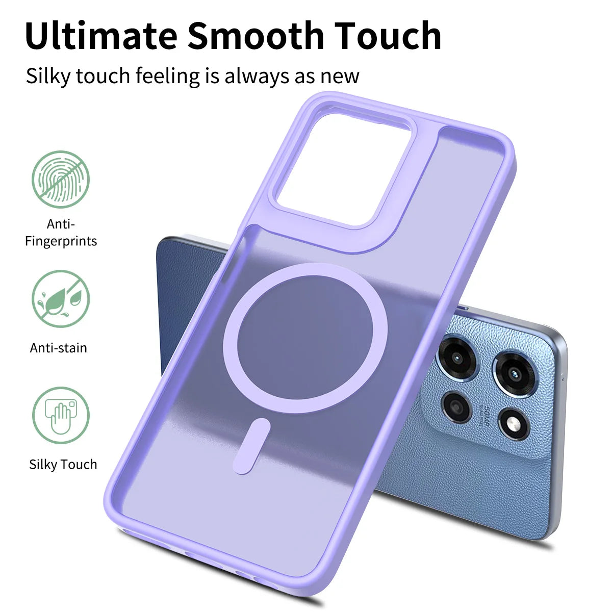 Silky Smooth TPU/PC Case for Motorola Moto G Power 5G 2025/2026 For MagSafe Wireless Charging Compatible Hybrid Shockproof Cover