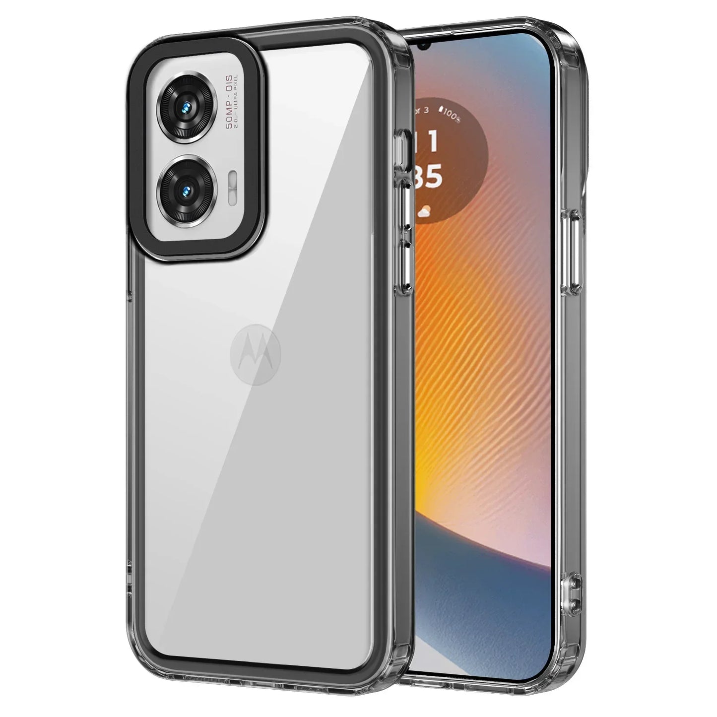 Transparent HD Acrylic Case for Moto Edge 50 Fusion Pro 40 NEO 30 G85 G84 G04S G24 Power G54 G14 G64 G82 72 62 52 34 Phone Cover