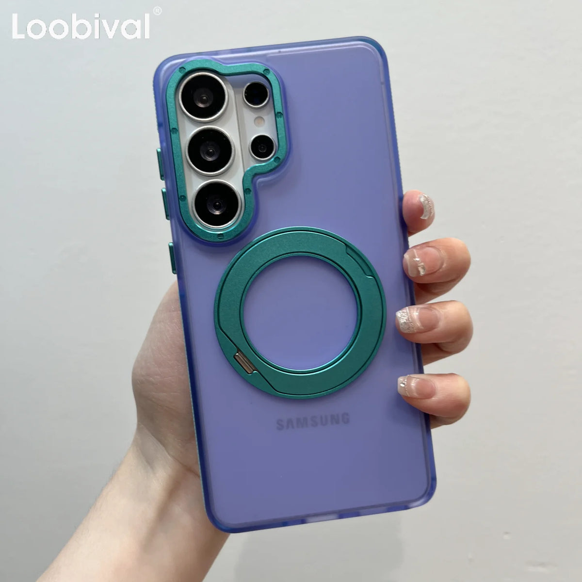 New for Magsafe 360°Rotatable Ring Stand Case for Samsung Galaxy S26 S25 S23 Ultra Plus S24FE S22Ultra Colorful Shockproof Cover