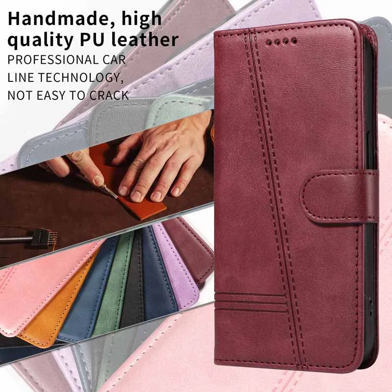 Leather Case For Motorola Moto G13 G23 G53 G73 G14 G24 G34 G54 G84 G85 G04 G04S E13 E14 Flip Wallet Card Stand Book Phone Cover