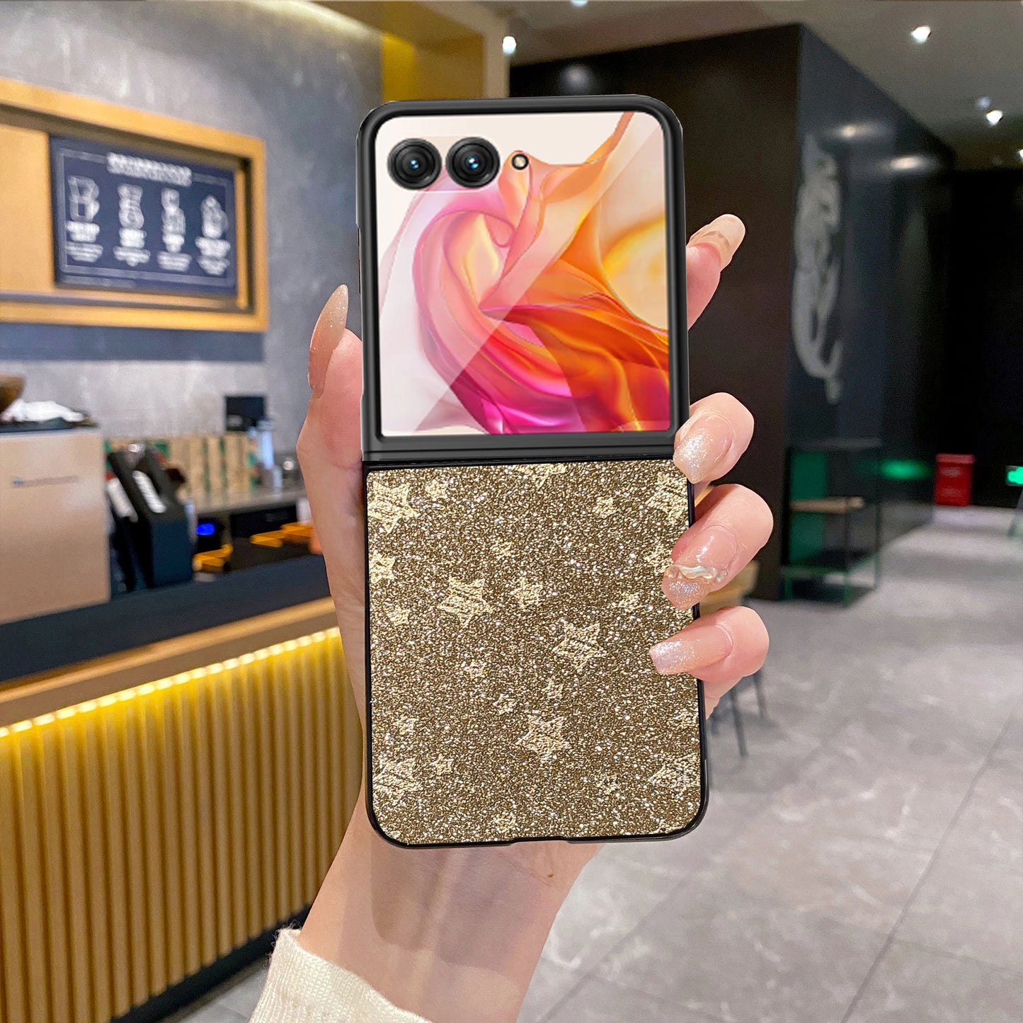Luxury Twinkle twinkle Stars Phone Case For Motorola Razr 50 60 Ultra 2024 2025，+ 2024 + 2025 Matte Shockproof Hard Cover