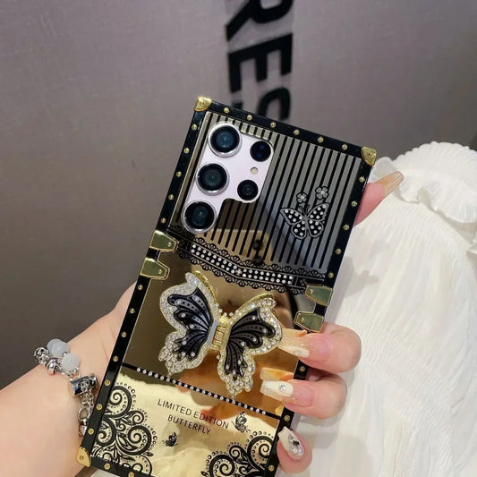For Samsung Galaxy S23 FE S25 S24 S22 S21 Ultra Plus A15 A05S A05 A54 A55 A34 A15 A35 A06 A16 A26 A36 A56 AButterfly Stand Cover