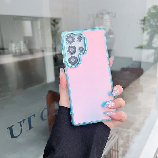 Laser Gradient Matte Shockproof Case For Samsung S26 S25 Edge S24 S23 Ultra Plus FE A17 A07 A56 A36 A26 A16 Anti-Scratch Cover