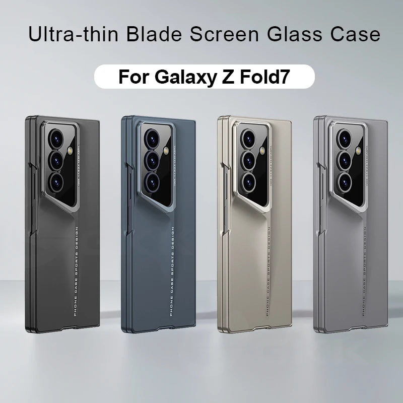 GKK Ultra-thin Blade Armor Case For Samsung Galaxy Z Fold 7 6 5 Screen Glass Protective Matte Hard Cover For Galaxy Z Fold7 Case