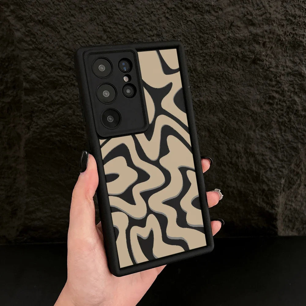 A55 A56 Case Colorful Striped Soft Silicone Y2K Case for Samsung Galaxy S25 Ultra S24 Plus S23 FE S22 S21 S20 A35 A25 A15 Cover