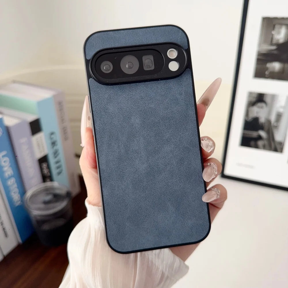 Luxury Solid Color Sheepskin Case for Google Pixel 10 9 Pro XL 8 7 6 9A 8A 7A 6A Ultra Slim Thin Shockproof Skin Feel Back Cover