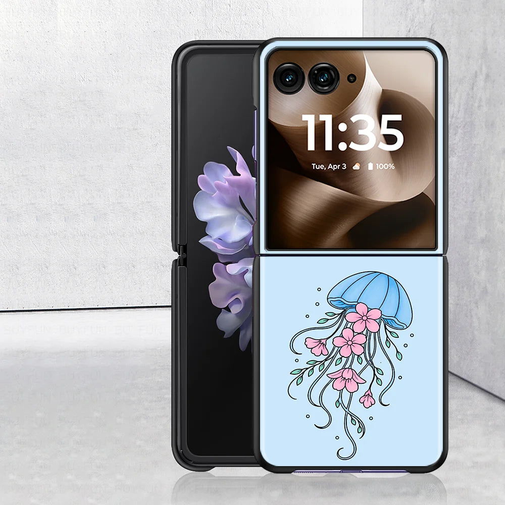 Phone Cover Phone Case for Motorola Razr 70 Razr Fold 50 60 Ultra 50/60 70 Plus Seashell Conch Art
