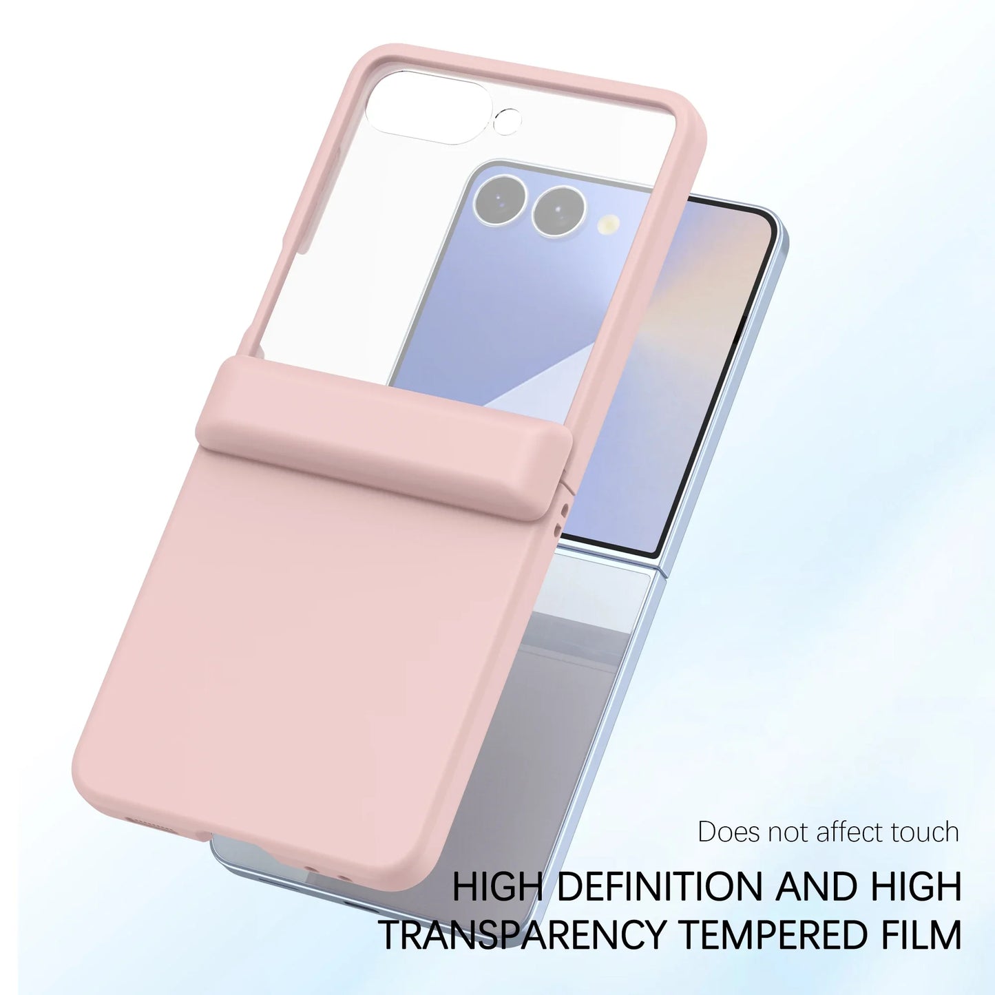 TPU with Tempered Film Hinge Protective Cover Phone Case for Samsung Galaxy Z Flip 7 6 5 4 3 Flip7 Flip6 Flip5 Flip5 Flip4 5G