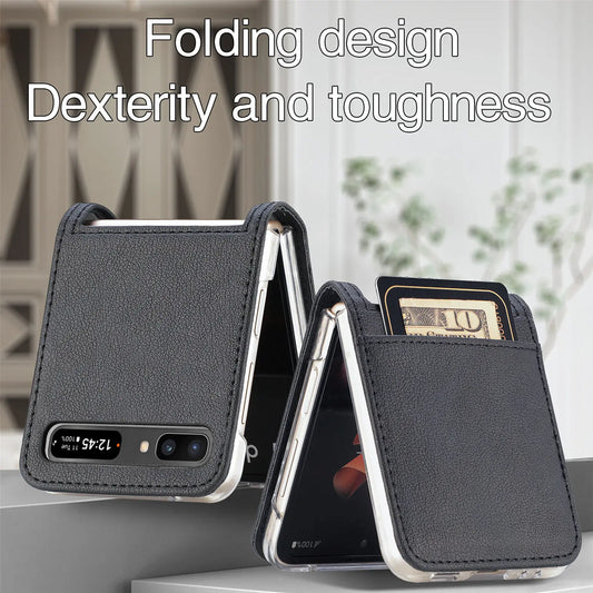 for Samsung Z Flip 7 2 6 5 4 3 flip7 Flip6 Flip5 Flip4 Leather Case for Samsung Galaxy Z Flip2 5G Flip 1 2 Card Slot Accessories