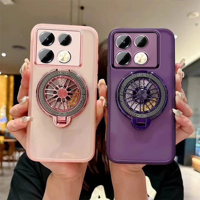 Luxury 3D Gyroscopic Magnetic Stand Case For Moto Edge 70 Fusion+ 60 50 Ultra Pro NEO G67 G77 G17 G86 G56 G66Y/J G06 Power Cover