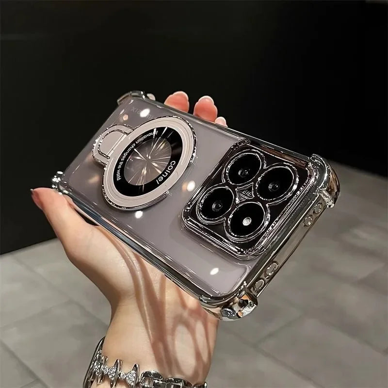 Shockproof Magnetic Bracket Phone Case For Motorola Moto Edge 60 50 Fusion Pro NEO G14 G24 G34 G54 G84 G52 G10 G20 Stand Cover