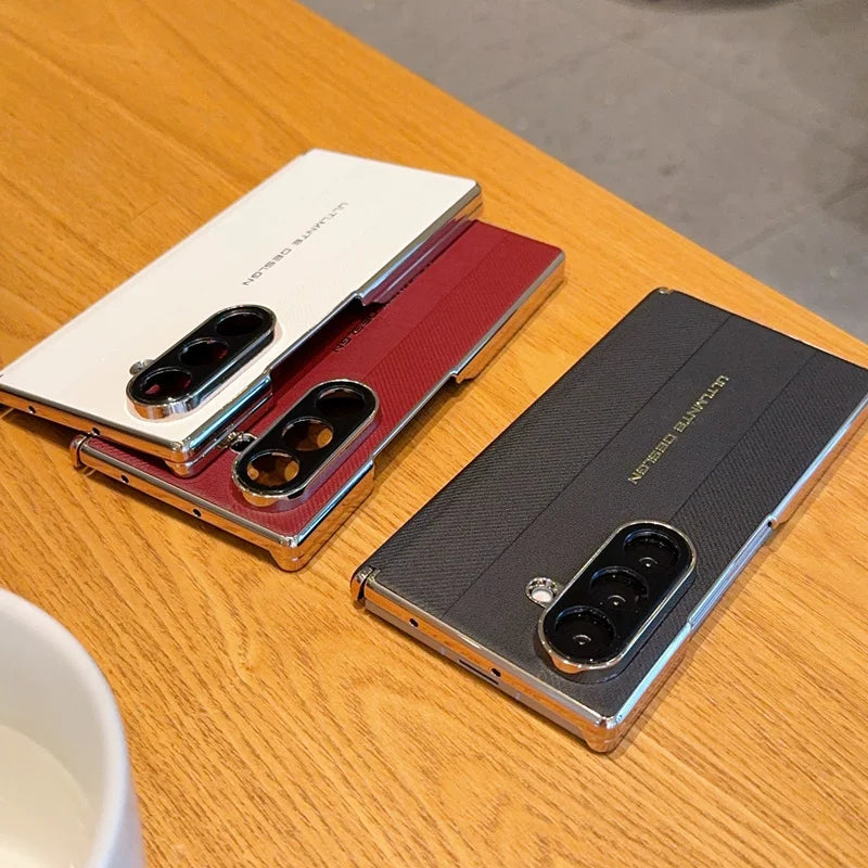 For Samsung Galaxy Z Fold 7 Case Luxury Plating Hard PU Fashion Protective Back Cover Case For samsung Z Fold 7 Phone Shell