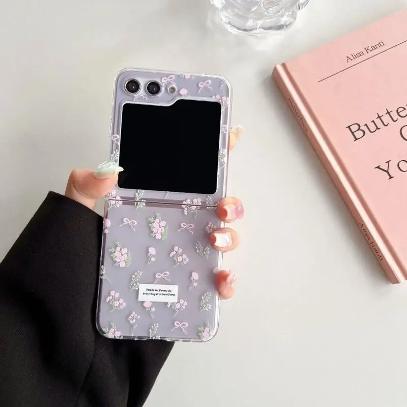 Oil Painting Retro Flower Clear Case For Motorola Razr 60 50 40 Ultra 2022 Razr60 Razr50 Ultra Hard Phone Cover New Design Funda
