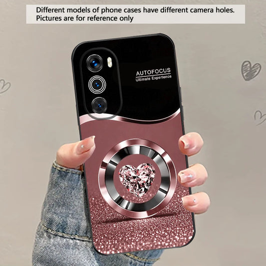 Purple Circle Diamond For Motorola Moto G 04 G05 G14 15 24 34 35 54 55 75 84 85 Edge 40 50 Fusion 60 Fusion TPU soft phone case