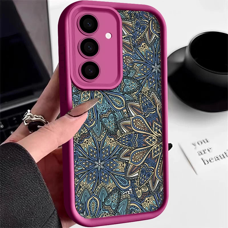 Retro Style Soft Silicone Case For Samsung Galaxy S24 S23 S22 S25 Ultra S24 FE A55 A56 A15 A16 A35 A25 A26 A54 5G Phone Cover