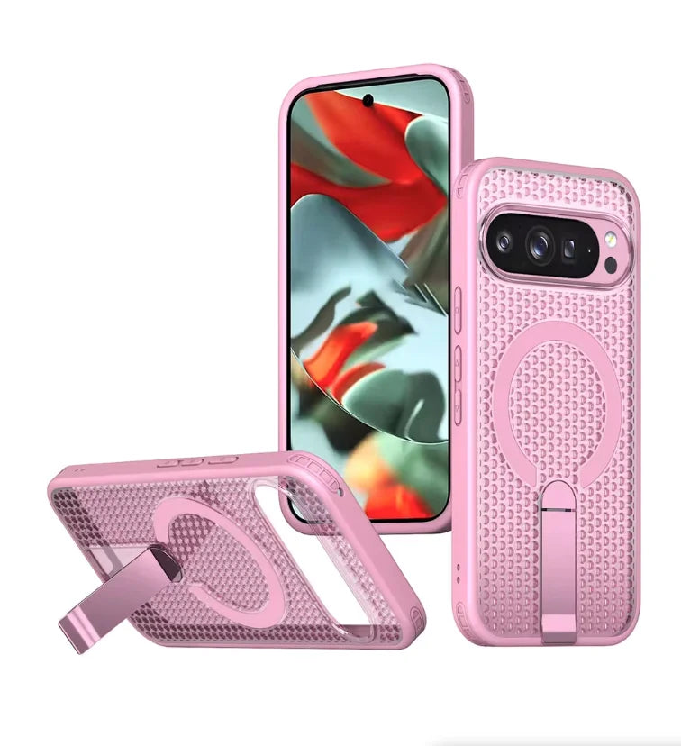 Honeycomb Cooling Stand Holder Magnetic Ring Case for Google Pixel10 Pro XL pixel 10 pro 10 9A 9 pro XL Armor Protective Cover