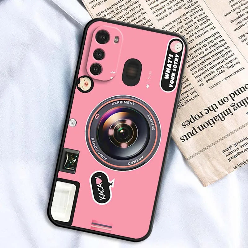 Creative cassette design For Motorola G85 Edge 50 G24 G35 G14 G04 40 G72 G34 G31 G Stylus G54 G13 G32 5G Black Phone Case