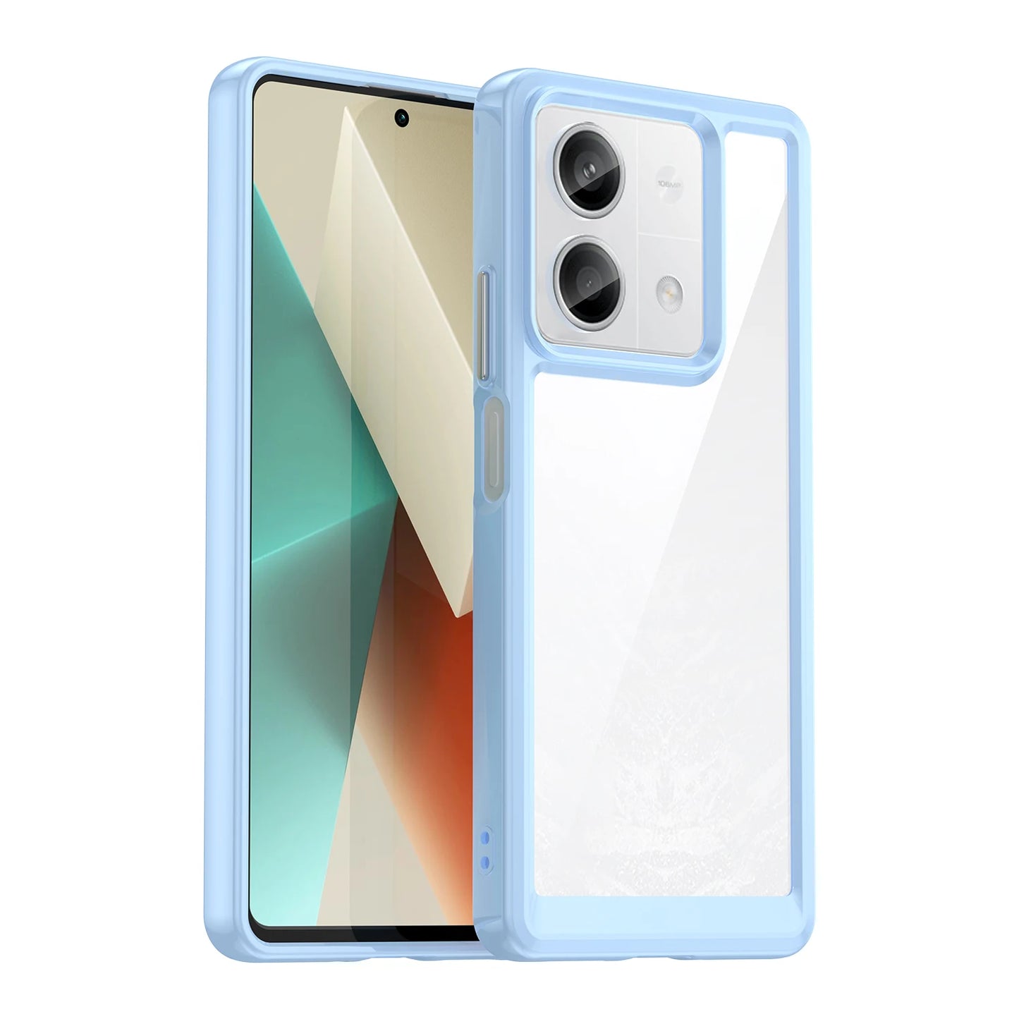 For Redmi Note 13 Pro 5G Case For Redmi Note 13 Pro 5G Cover 6.67 inch Colorful Soft Edge Silicone Transparent Bumper