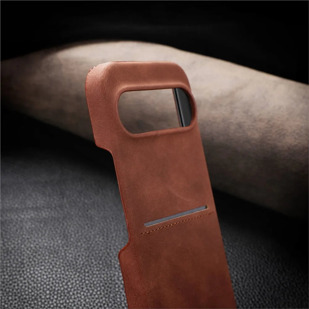 Luxury Sheepskin Leather Wallet Card Holder Phone Case For Google Pixel 9 Pro XL Pixel 8 8A 8Pro Card Slot Shockproof Back Cover