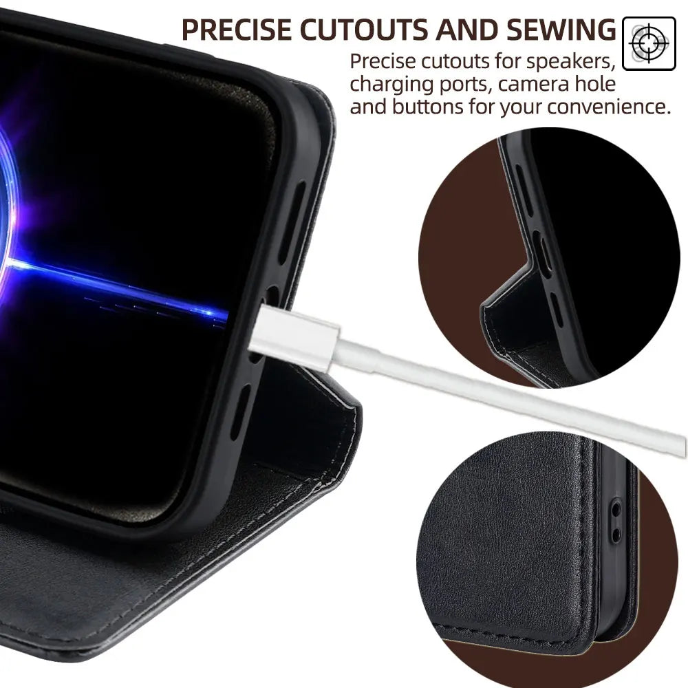 For Moto G75 Leather Flip Case Magnetic Business Wallet Case for Motorola G35 G45 G55 G75 G85 G15 G05 Moto G 5G 2025 Book Cover