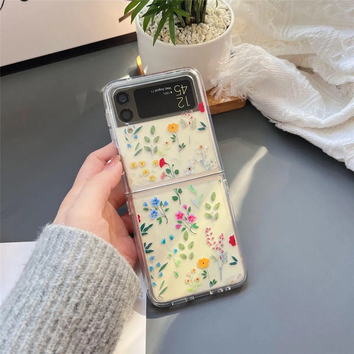 Oil Painting Retro Flower Clear Case For Motorola Razr 60 50 40 Ultra 2022 Razr60 Razr50 Ultra Hard Phone Cover New Design Funda