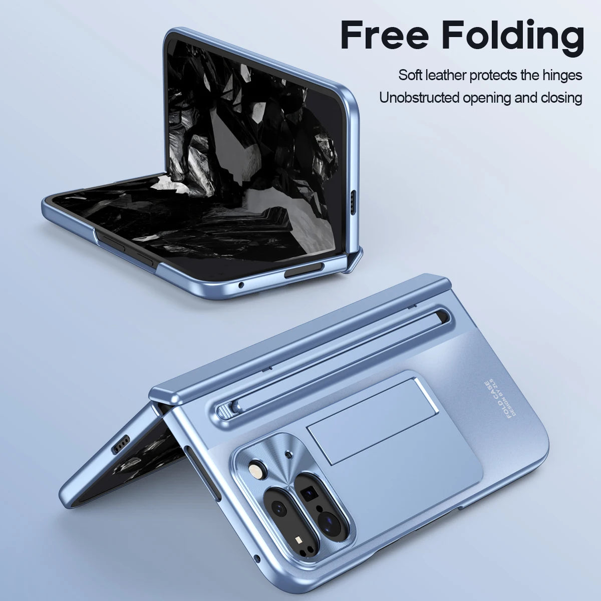 360 Full Protection Hinge Case For Google Pixel 10 9 Pro Fold 2 With Touch Pen Tempered Folding Cover For Samsung Z Fold 6 5 4