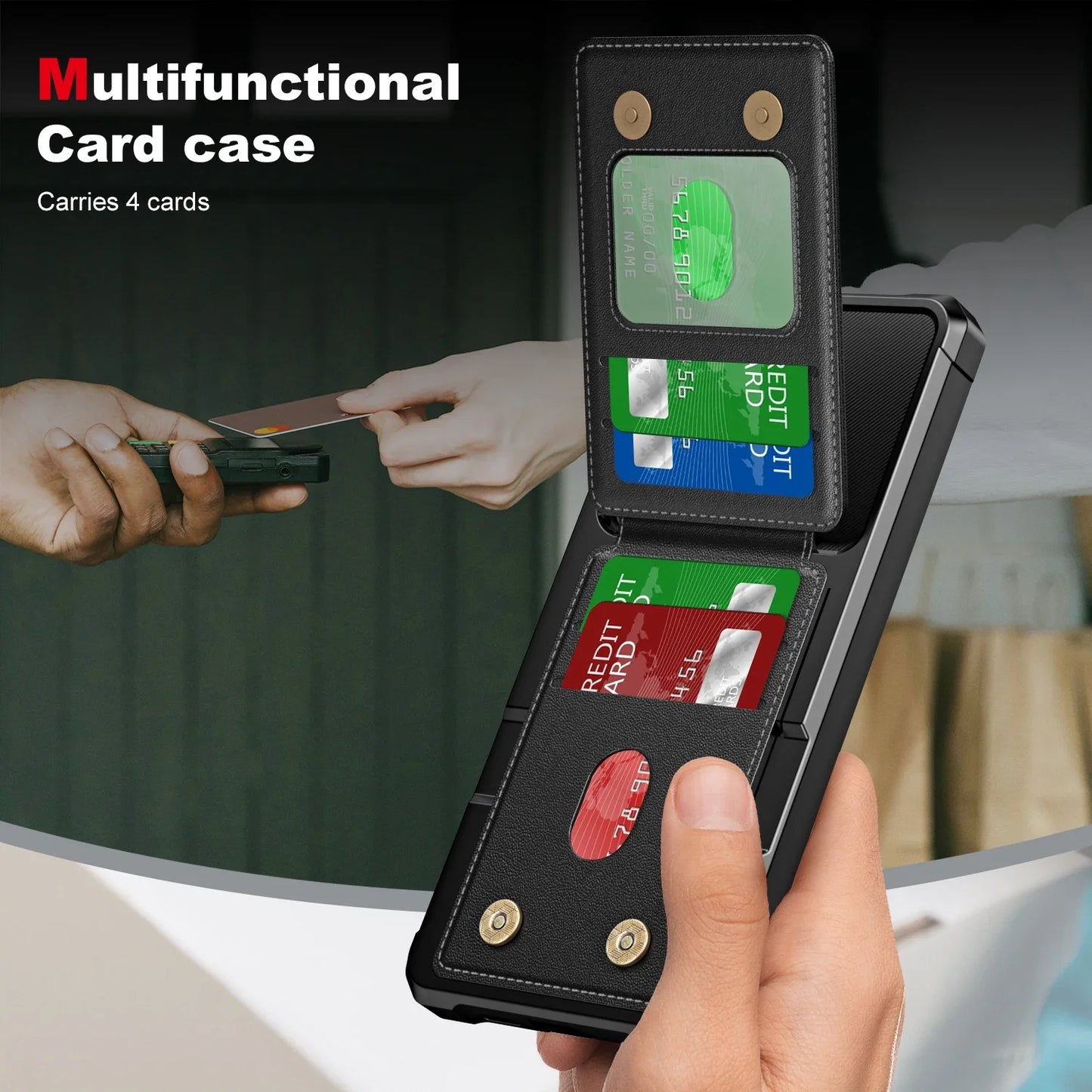 For Samsung Galaxy S25 Ultra S24 FE S23 S21 S22 A56 A36 A26 A16 A55 A35 A15 A54 A34 A23 5G A05 A05S 4G Card Holder Phone Case