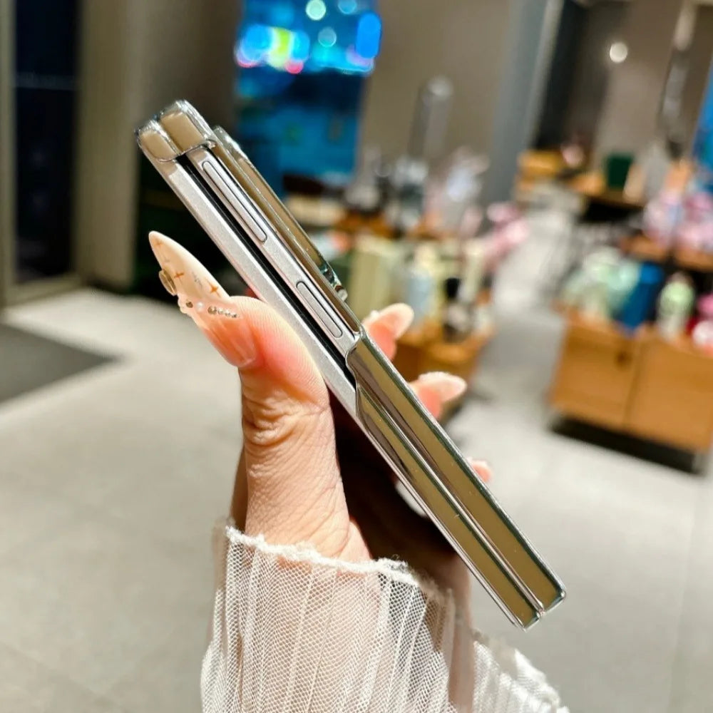 Glitter Wave Pattern Gradient Case for Samsung Galaxy Z Fold 8 Wide Fold8  Glossy Electroplating Water Ripple Shockproof Cover