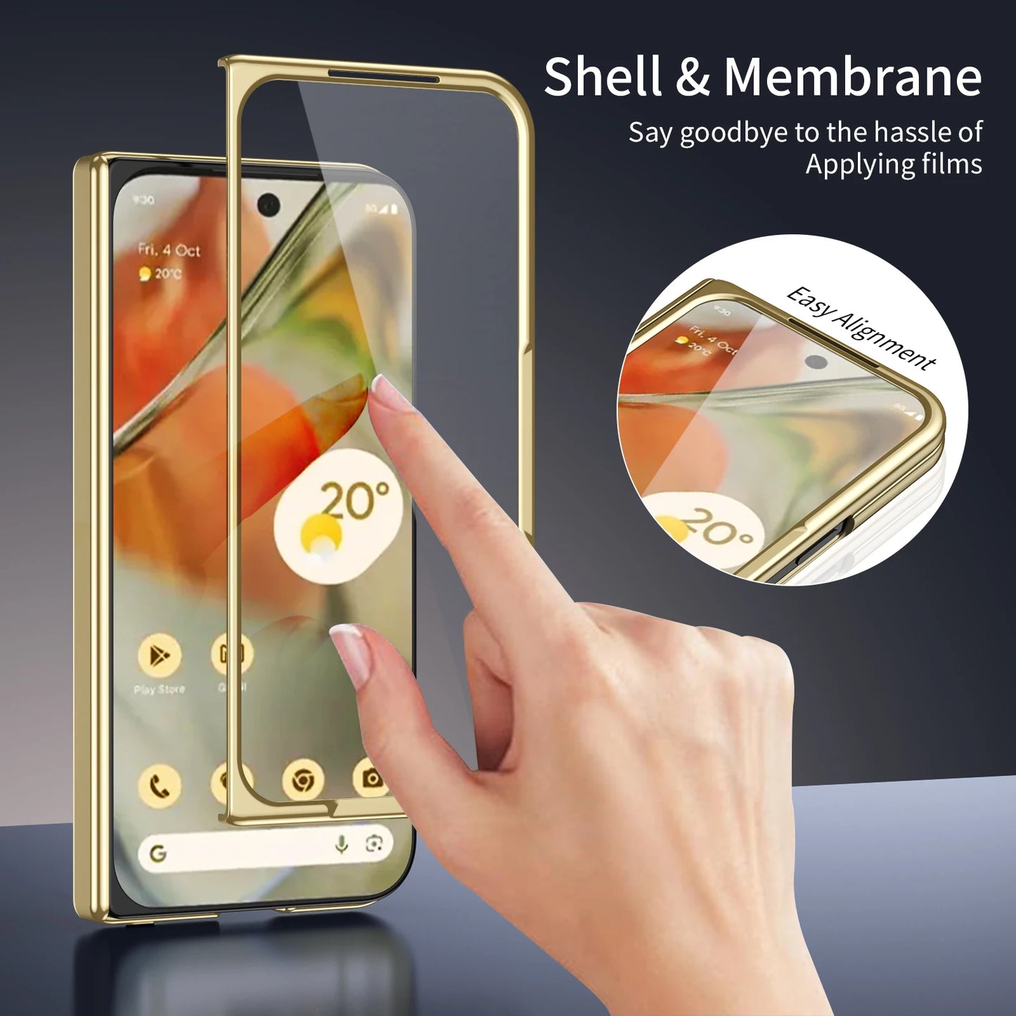 AG Matte Anti-Fingerprint Phone Case for Google Pixel 10 Pro Fold Hinge Lens Protection Shockproof Cover with Front Glass Film