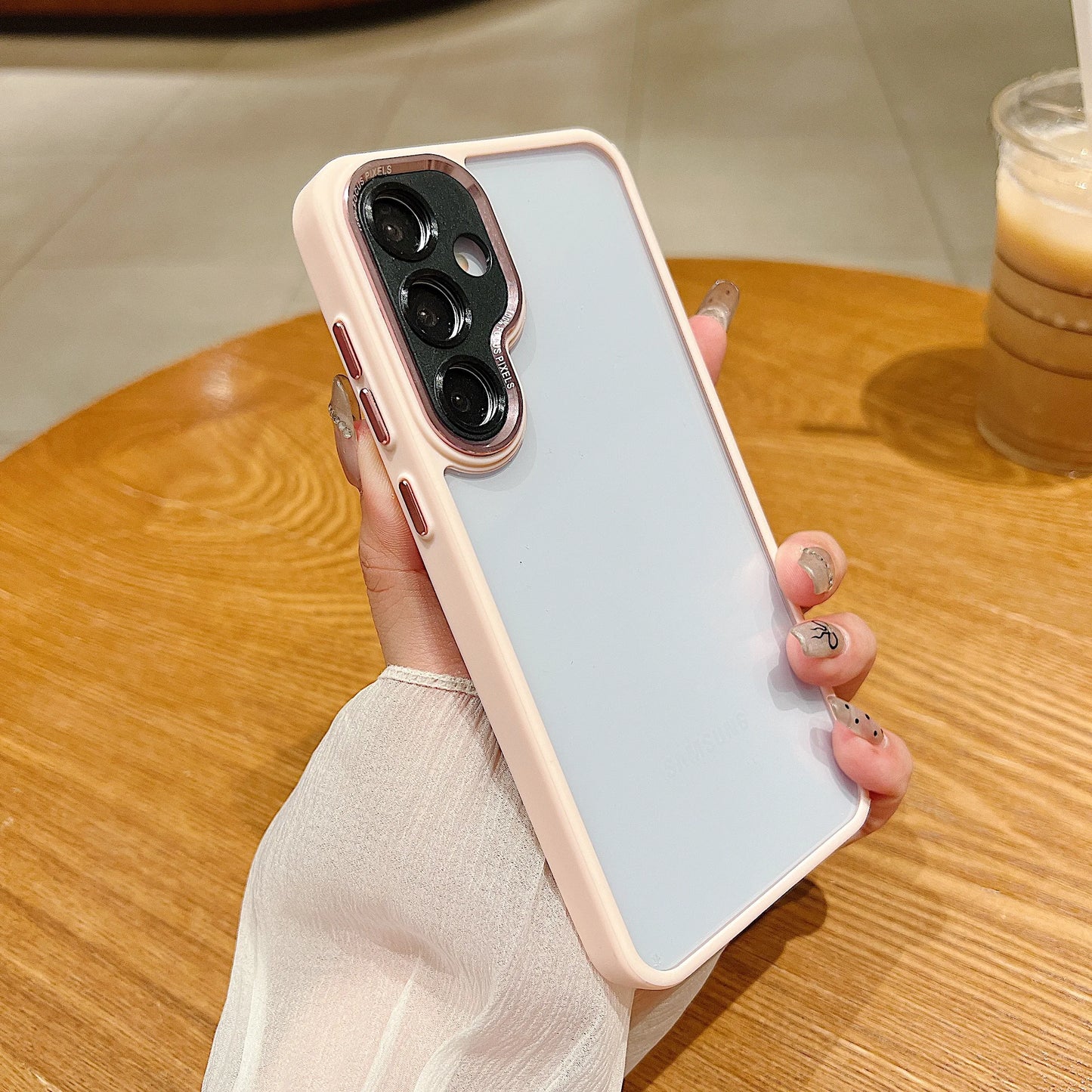 Transparent Acrylic Phone Case For Samsung Galaxy S25 S24 FE S23 Plus Ultra A55 A35 A16 A06 Metal Lens Protector Clear Cover