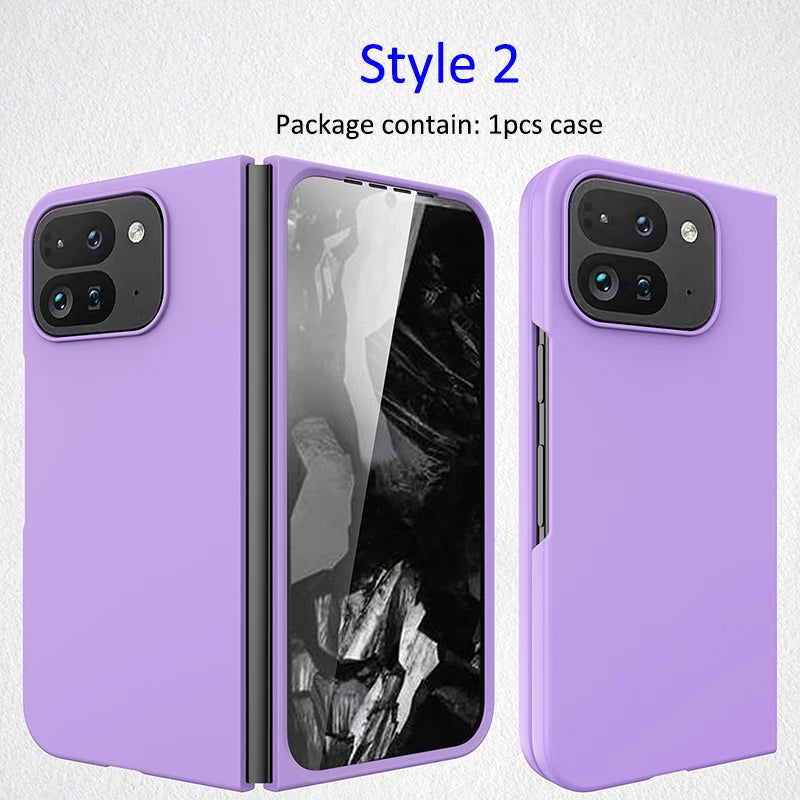 Spring Rotating Hinge Folding Matte Plastic Phone Case For Google Pixel 9 Pro Fold Matt Finish Shell