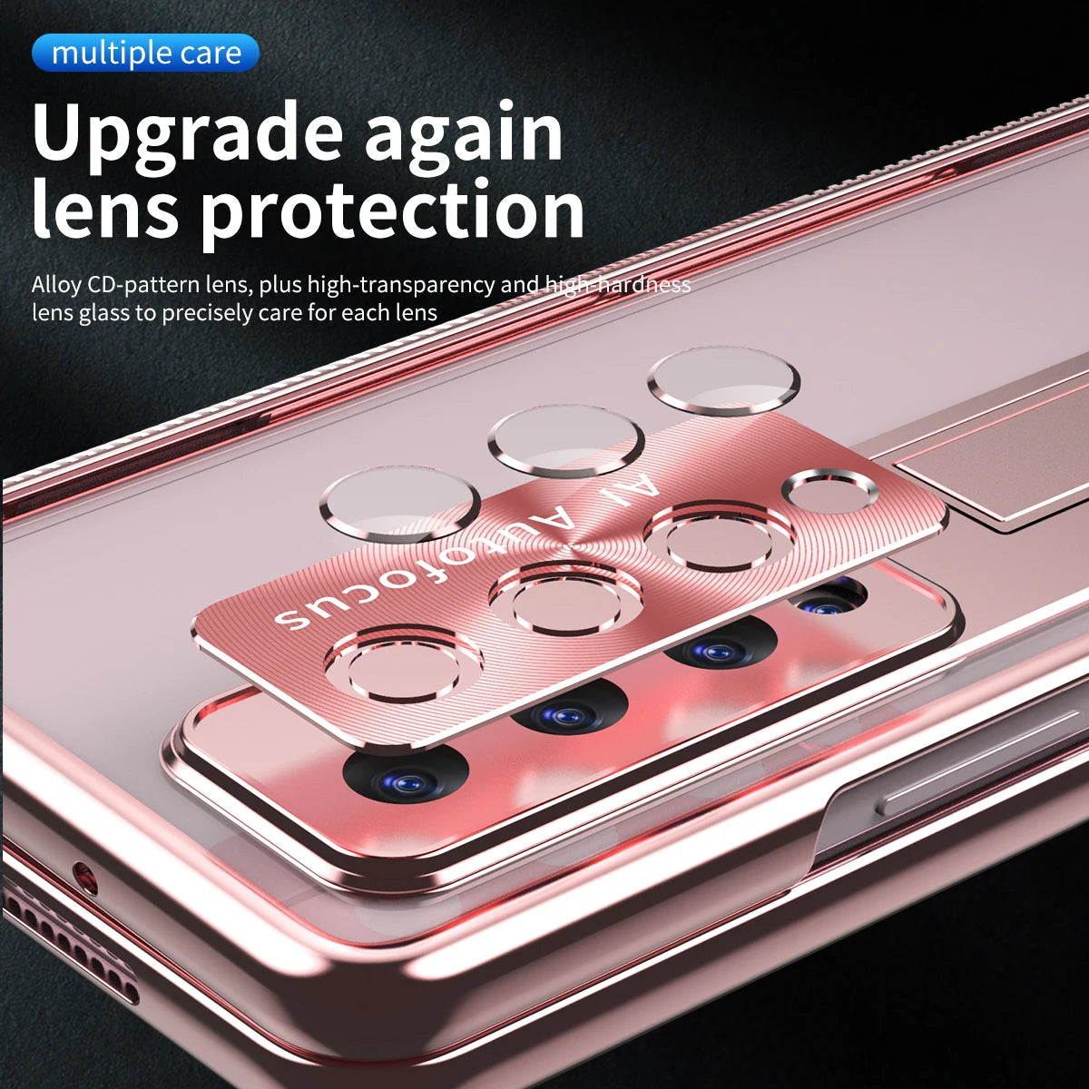 Plating Clear Magnetic Case For Samsung Galaxy Z Fold 7 6 5 4 3 Kickstand 360 Full Screen Protector Film Folding Cover