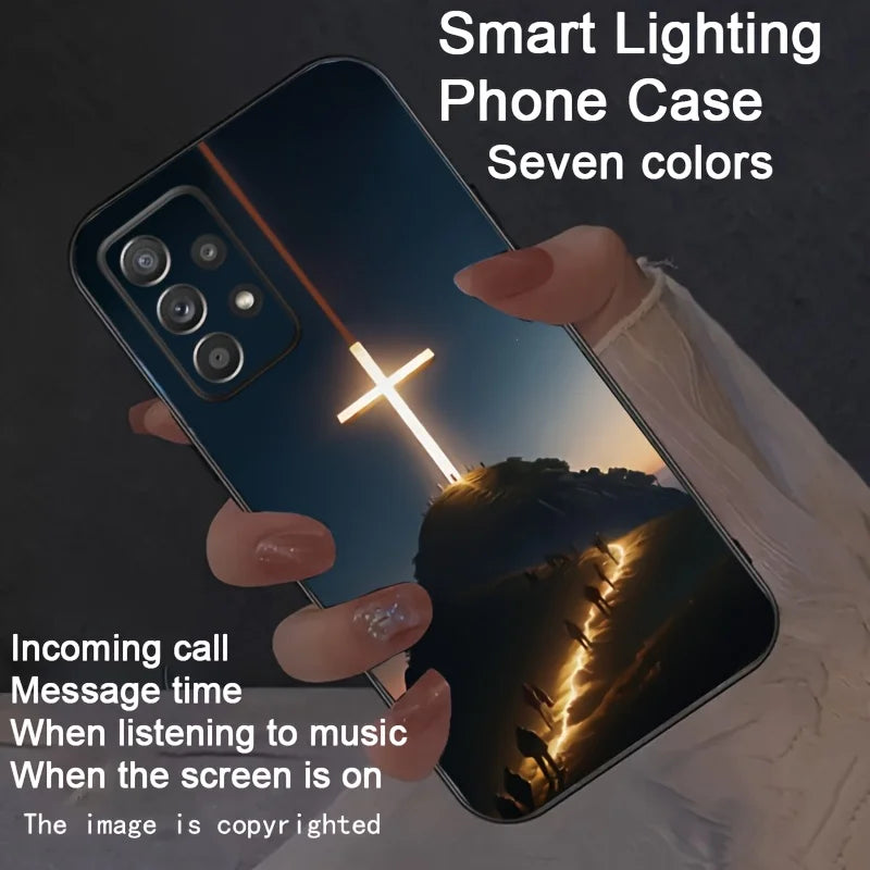 Voice Control Starry Colorful LED Phone Cases For Google Pixel 9 8 7 Pro XL 10 9a 8a 7a 6a Phone Cover Glass Luminous Bumper