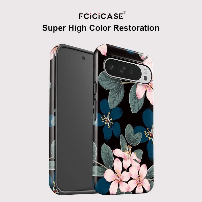 Fcicicase For Pixel 10 9 Pro Fashion Flower Print Phone Case For Google Pixel 10A 7A 8A 9 10 Pro XL Shockproof Matte Fundas