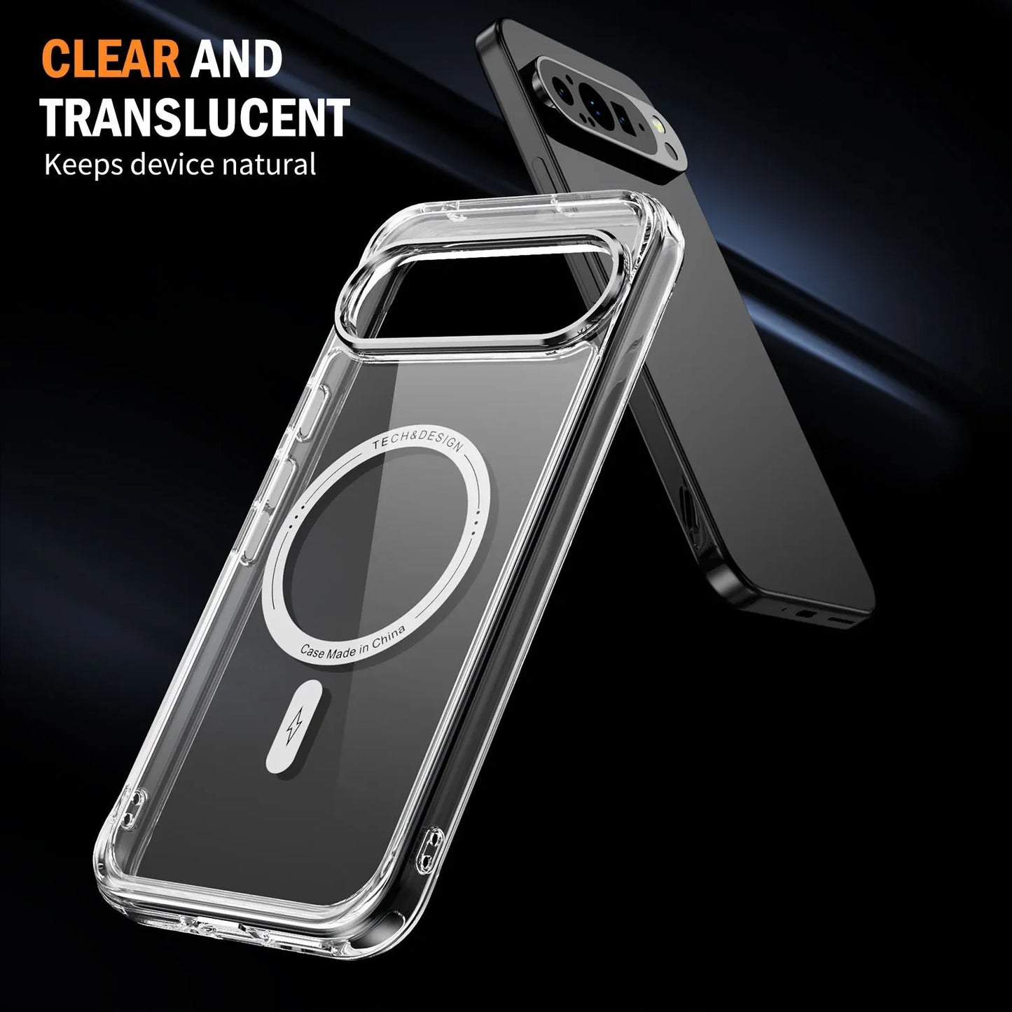 For Google Pixel 10 Pro XL Case Luxury  Clear Magsafe Cover For Google Pixel  9 Pro XL 8Pro 9A 8A Magnetic Wireless Charge Case