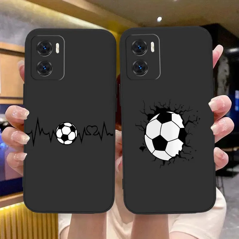Creative Football Design For Motorola Moto Edge G85 G72 G35 G34 G32 G31 G24 G13 E14 G04 50 4G 5G Liquid Phone Case Cover