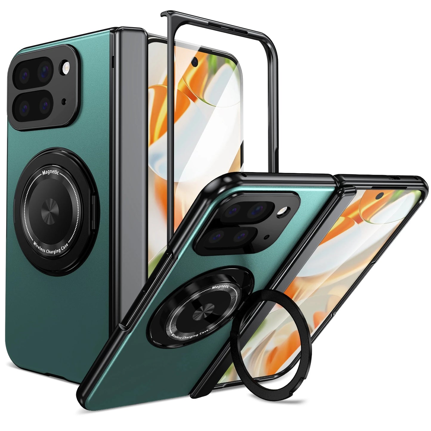 For Google Pixel 10 Pro Fold Case Luxury Armor Sanhelian Protective Shell With Magnetic Cover Finger Protective Film Funda