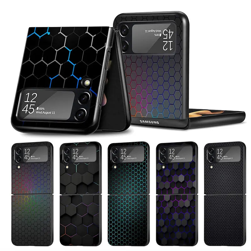 Carbon fiber Shockproof Cases Cover for Samsung Galaxy Z Flip 4 5G Z Flip 3 zflip ZFlip3 Z Flip5 ZFlip4 Flip5 Hard PC Coque