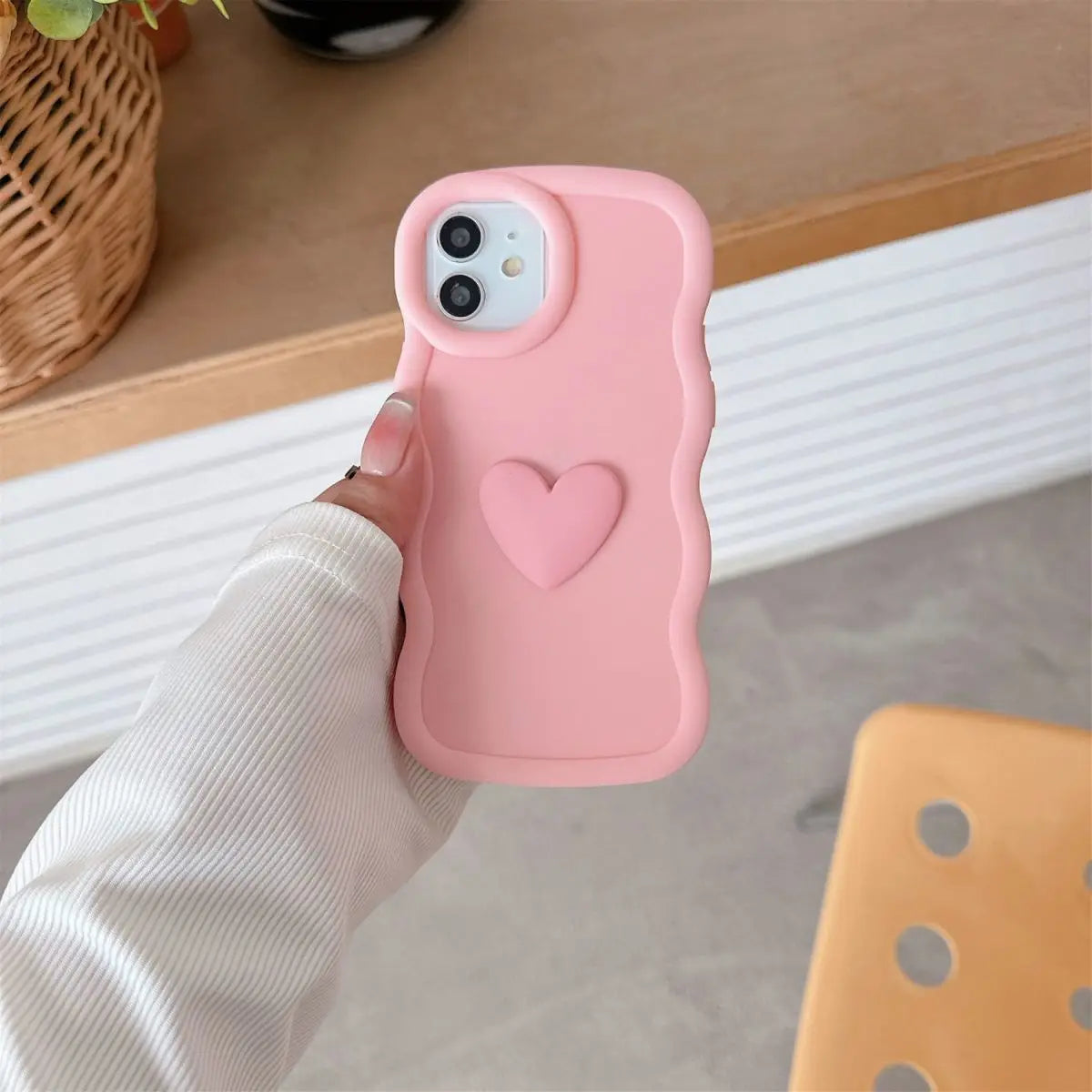 Moto 53 G23 G13 G20 G30 G04S Love Heart Candy Wavy Silicone Case For Motorola Moto G54 G84 5G G82 G52 G22 G32 G24 G34 Soft Cover