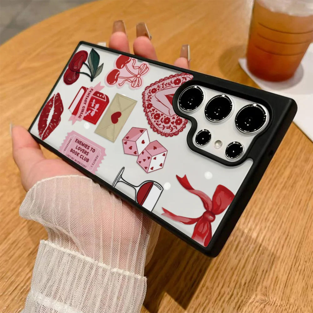 Cherry Phone Case For Samsung A56 5G A55 A54 A17 A16 A15 A07 A06 A36 A35 A26 A25 A05s A12 A13 A14 A34 Soft Silicone Matte Cover