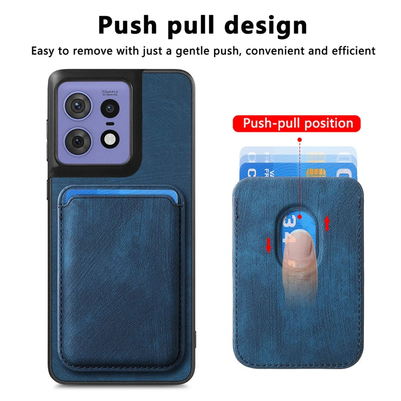 2 in 1 Detachable Magnetic Cards Slot Wallet Leather Case For Motorola Edge 50 Fusion Moto Edge50 Pro Ultra Shockproof Cover