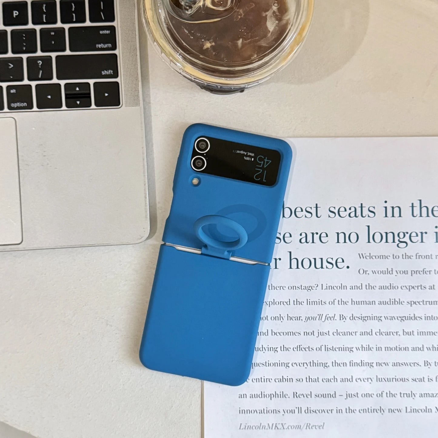 Ring Holder Matte Liquid Silicone Protective Cases For Samsung Galaxy ZFlip4 ZFlip3 Solid Color Soft Bumper Shockproof Cover