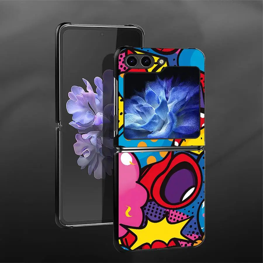 COLOR INK Graffiti Case for Samsung Galaxy Flip7 FE Flip6 Flip5 Z Flip 7 6 5 4 3 Flip4 Flip3 Back Phone Cover Funda
