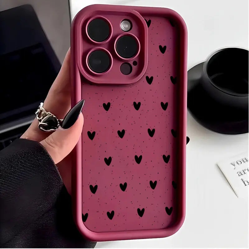 Small Love Heart Phone Case for Motorola Moto Edge 40 Neo 50 Pro 50 Fusion 5G G84 G14 G32 G35 G52 G30 G60S G53 G22 E13 E14 Cover
