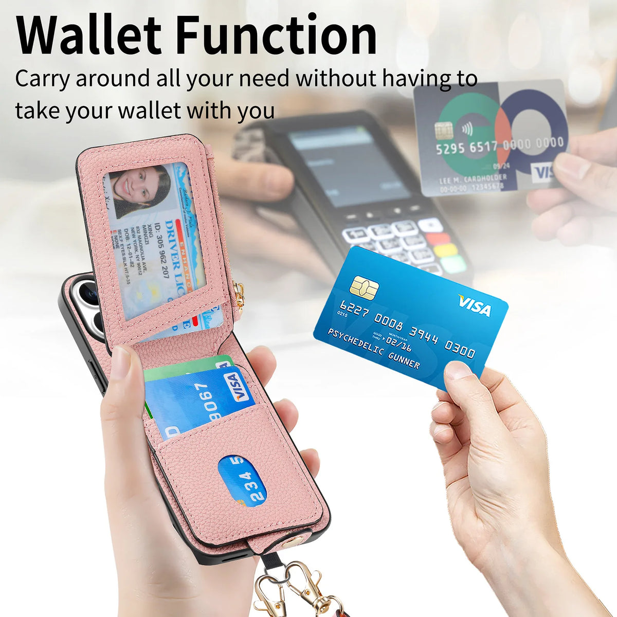 Crossbody Long Lanyard Zipper Cards Sold Wallet Leather Case for Google Pixel 10 Pro XL 9A 8A 7A 6A Shockproof Stand Slim Cover