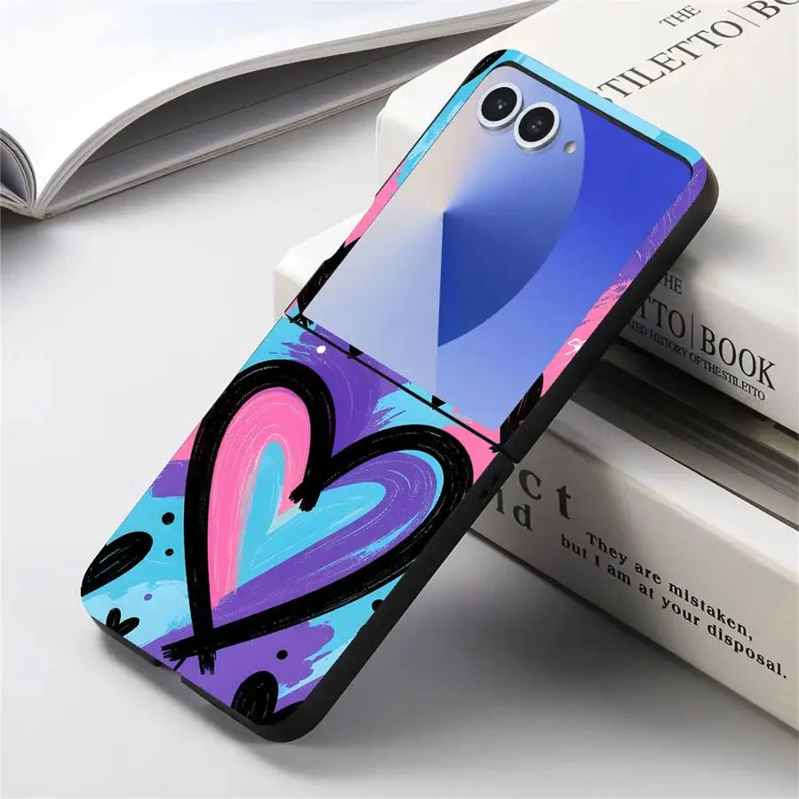 Cover Phone Case for Motorola Razr 70 50 60 Ultra Razr Fold 50/60 70 Plus Colorful Hearts Graffiti