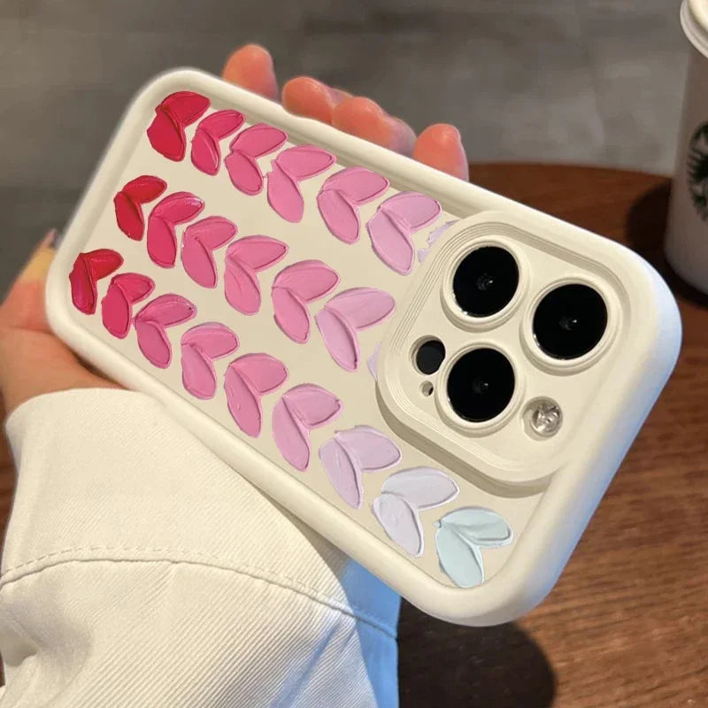 Motorola Edge 50 Fusion Colorful Love Heart Silicone Case For Moto 40 NEO Pro G84 G35 G85 5G G22 G32 G52 G30 G60 Shockproof Capa